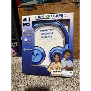 Altec Lansing Kid Safe 2-in-1 Bluetooth Wireless Headphones - Hero Blue
